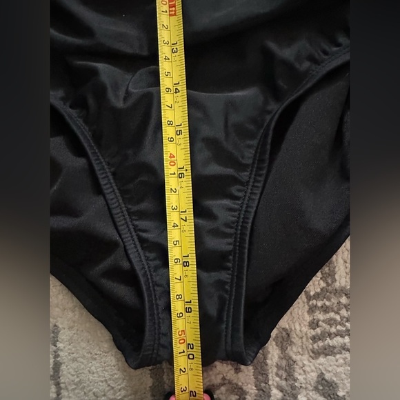 Kona Sol Black Ruffle Lace Front One Piece Swimsuit Size Small - Picture 10 of 11